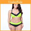 Bikini Sexy Moda Donna Colore Unico Due Pezzi Costume da Bagno Diviso di Qualità Premium per Divertimento in Spiaggia