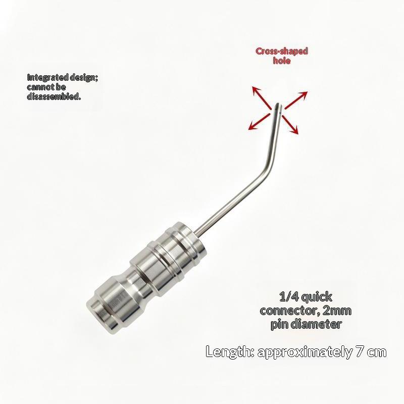 Stainless Steel High Pressure Cleaning Needle Cross Hole Water Outlet 1/4 Quick Connector For Auto Ac Home Parts Cleaning