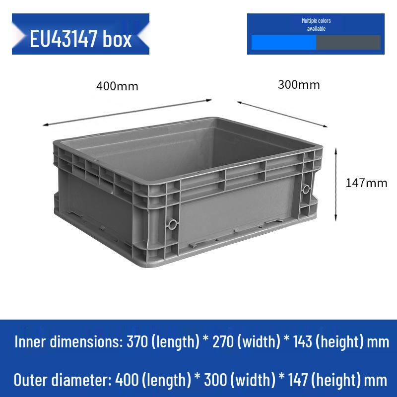 Large Rectangular Plastic Storage Box with Lid – Industrial Organizer & Tool Turnover Box