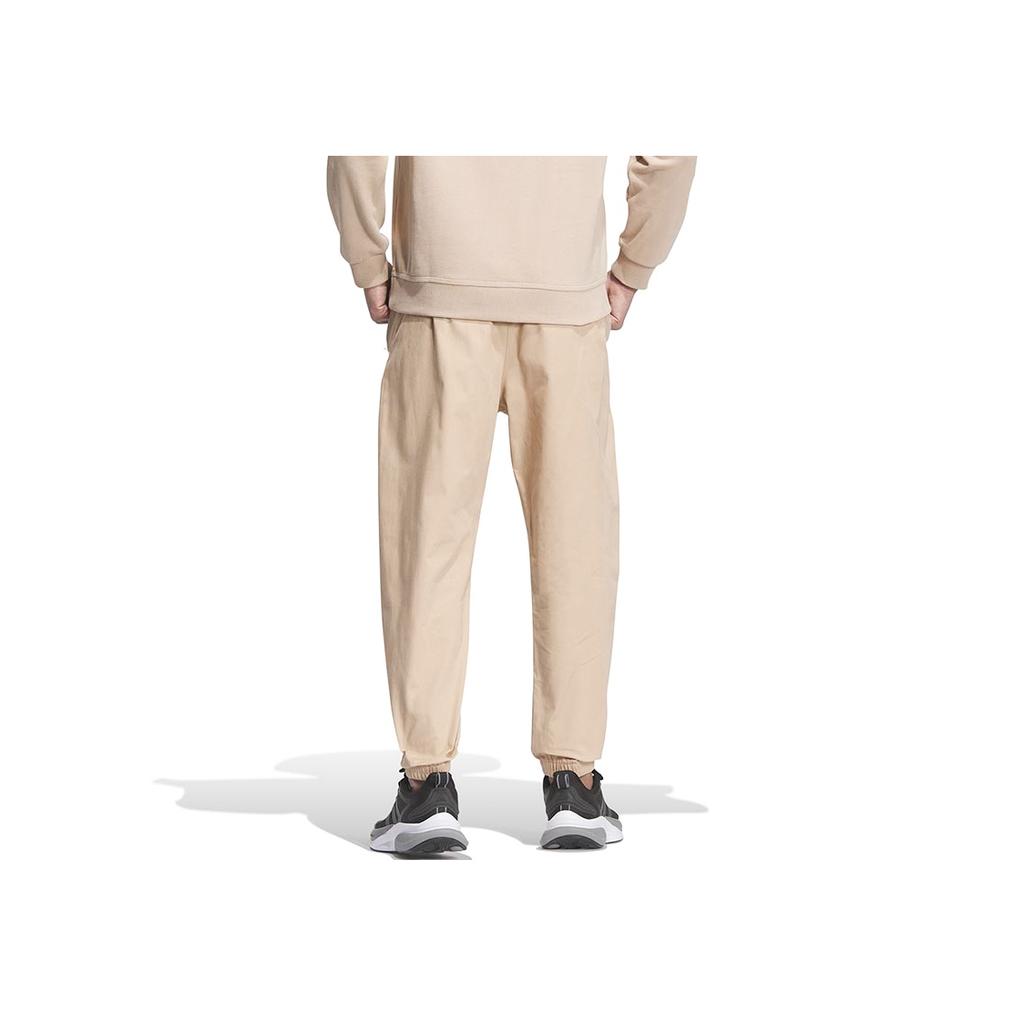 Adidas Solid Color Logo Joggers With Drawstring Men Bottoms Khaki IP4990