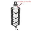 1 Pc Black Aluminum Alloy+PU Motorcycle Water Cup Bottle Bracket Handlebar Mount