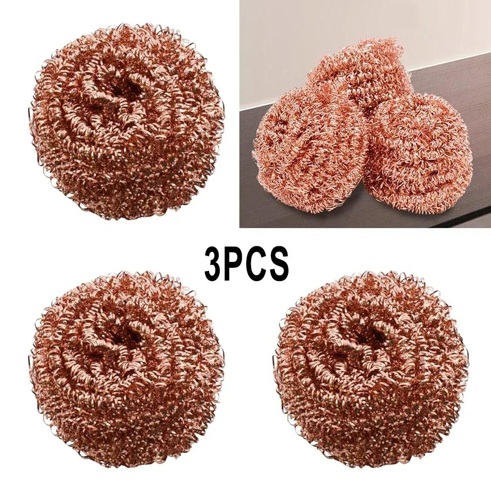3pcs Desoldering Cleaning Ball Soldering Iron Tip Cleaning Nozzle Cleaning Sponge Copper Wire Cleaner Ball