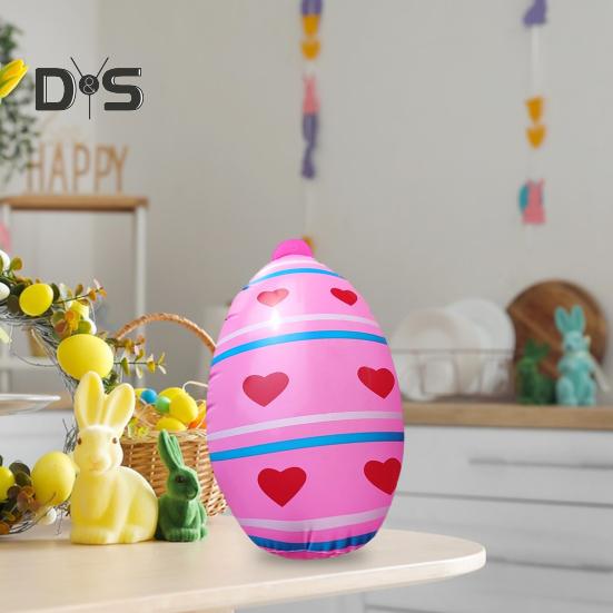 16" nafukovací dekorace na velikonoční vajíčka Velké barevné ozdoby na vajíčka z PVC na zahradu, trávník, jarní párty, vnitřní venkovní dekorace