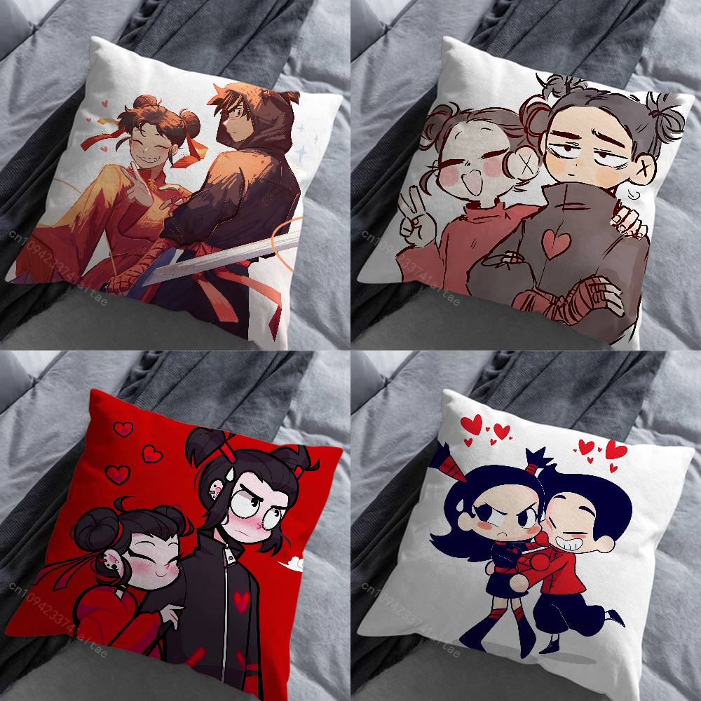 Cute PPucca Love GGaru Throw Pillow Case Living Room Sofa Cushion Cover For Home Bedroom Decoration Protector