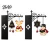 Holiday Gift for Friends 2PCS Christmas Bookshelf Lamp, Resin Santa Claus Elk Snowman Hanging Light Bedroom Light, Multi-Color Lighting Wall