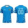 2026 New Belgian Flag Print Soccer Jersey for Men, Summer, Quick-Drying, Breathable, Soccer Training T-Shirt, Unisex Casual Sports Top
