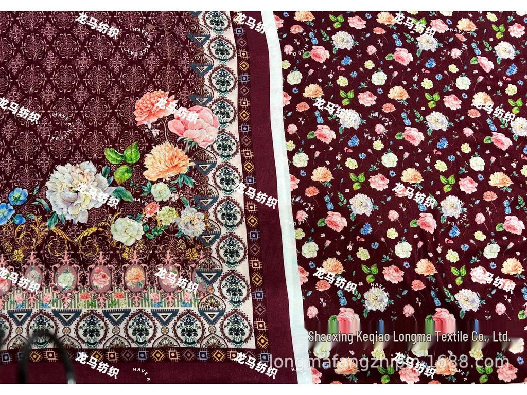 Korean Velvet Digital Print Scarf Fabric
