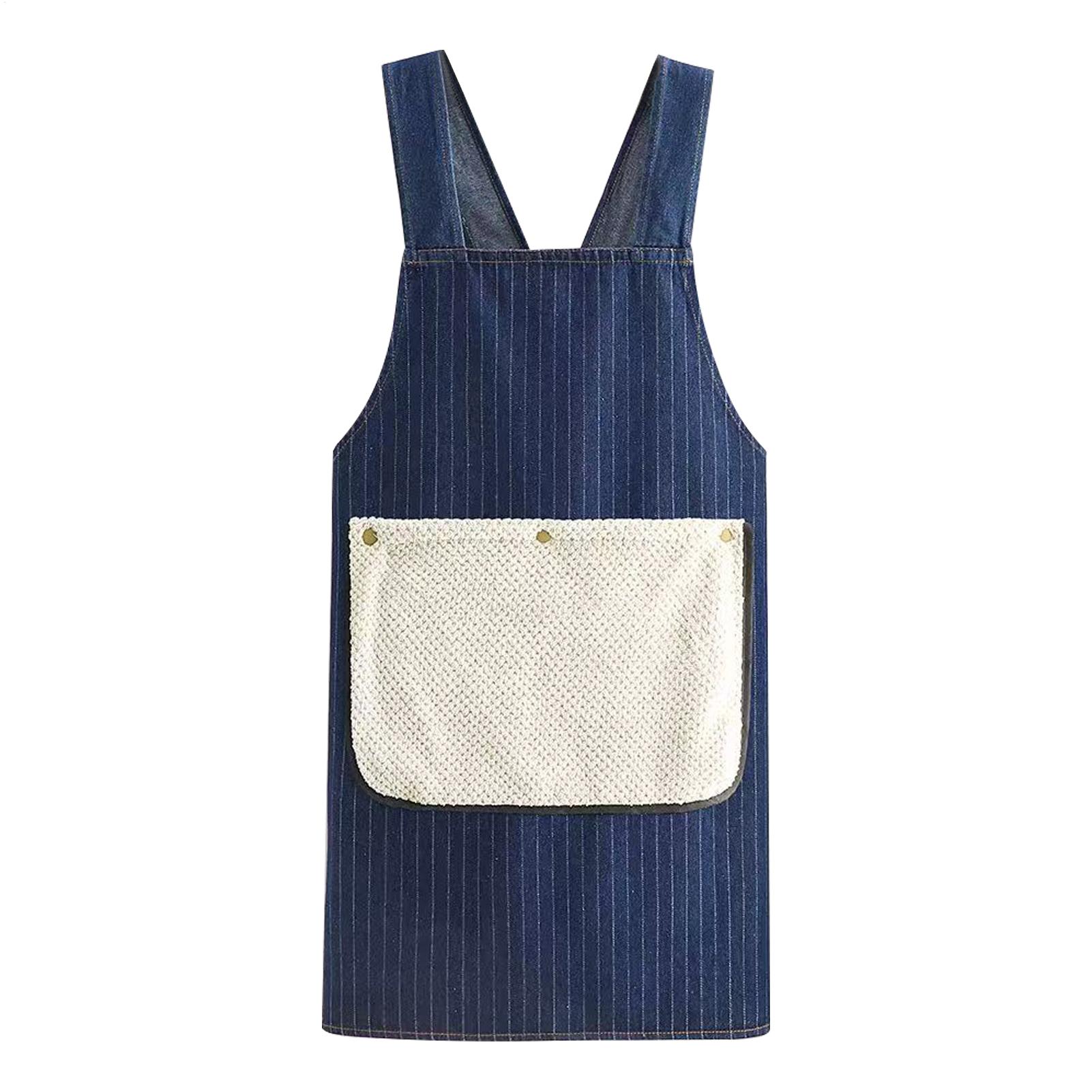 

Waterproof Kitchen Apron Sleeveless Cross Back Cooking Baking Bibs with Removable Hand Towel Anti-fouling Kitchen Aprons CN