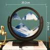 Liquid Hourglass Sand Painting Ornament Glass Decor for Office Desk Living Room Bedside Table Birthday Gift Shower Timer