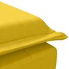 Massage Chaise Longue with Neck Roll Yellow Velvet