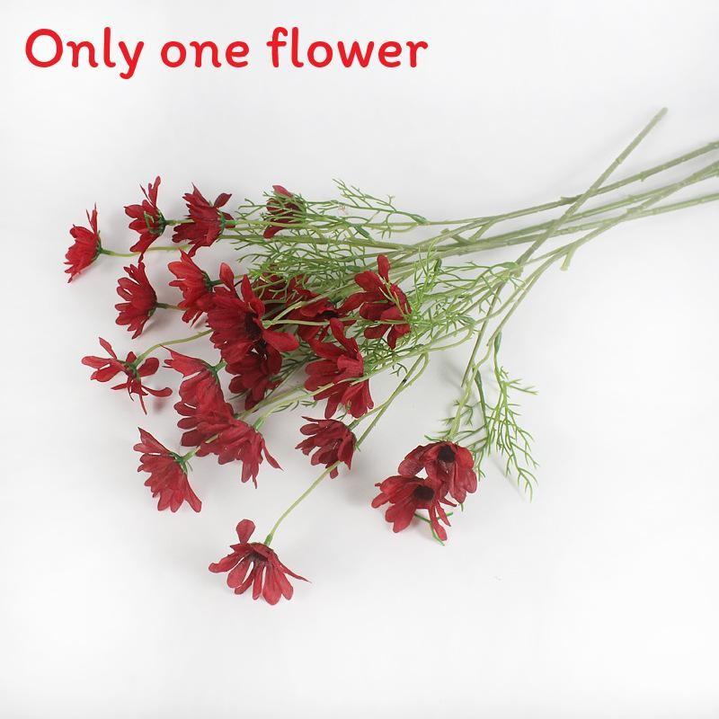 Plastic Symphyotrichum Novi Belgii Artificial Flowers 49cm Faux Floral Decor For Wedding And Outdoor Settings