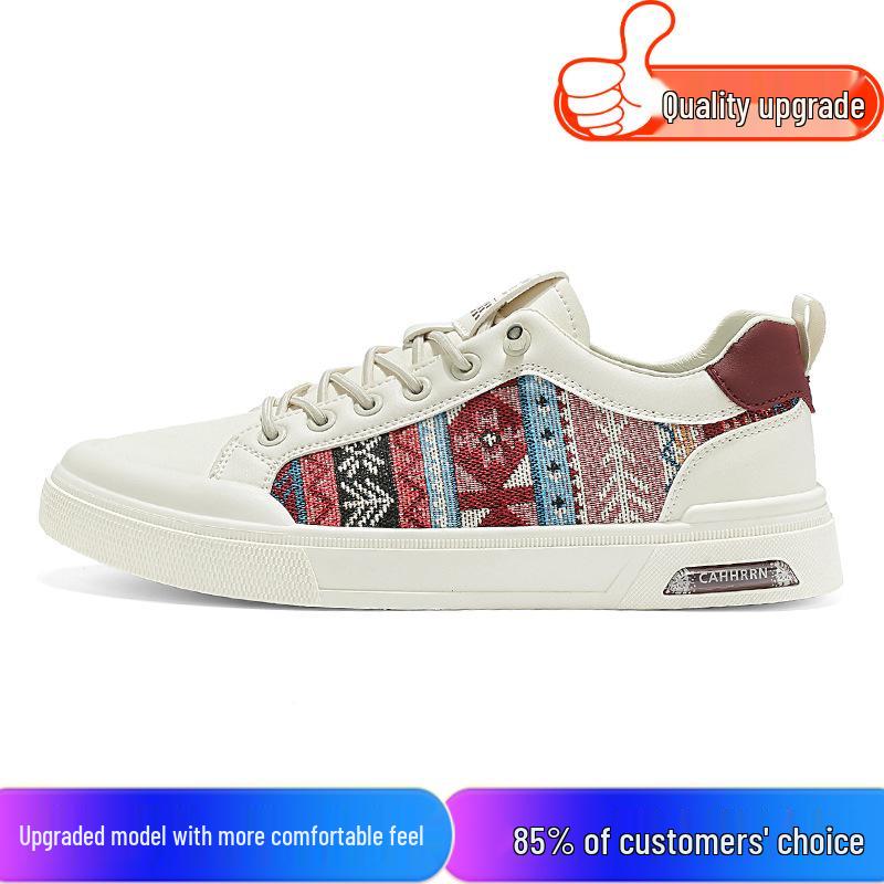 Men s Lightweight Leather Slip-on White Shoes - Spring 2026 Trendy, Comfortable & Versatile Casual Board Shoes 40