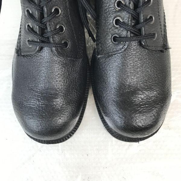 Vintage German robusta echt leder Pebbled Leather Officer Boots Size 41 25.5-26.0cm Black Military Police Shoes(USED)