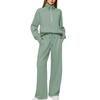 Women's 2 Piece Outfits Half Zip Sweatshirt Wide Leg Sweatpants Casual Lounge Set