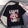 Labubu Cartoon Children's Short Sleeved T-shirt Casual Top Unisex Summer Round Neck Printed Girls' Clothing