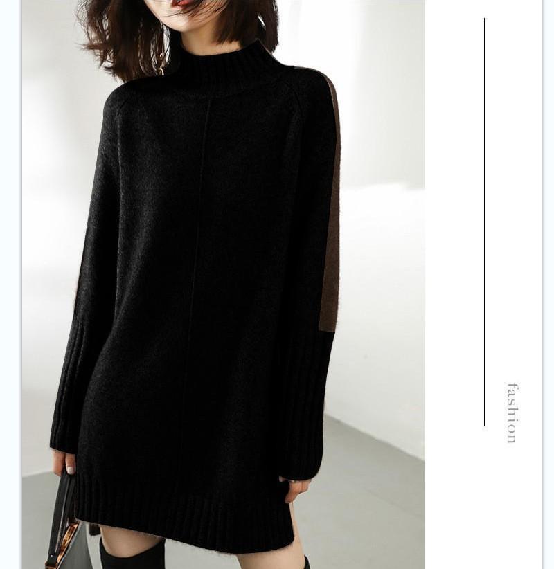 Women Knitted Sweater Women Pullovers Dress Autumn Winter Warm Thick Jumpers Wool Knit Crochet Y2k Split Jumper Cardigan