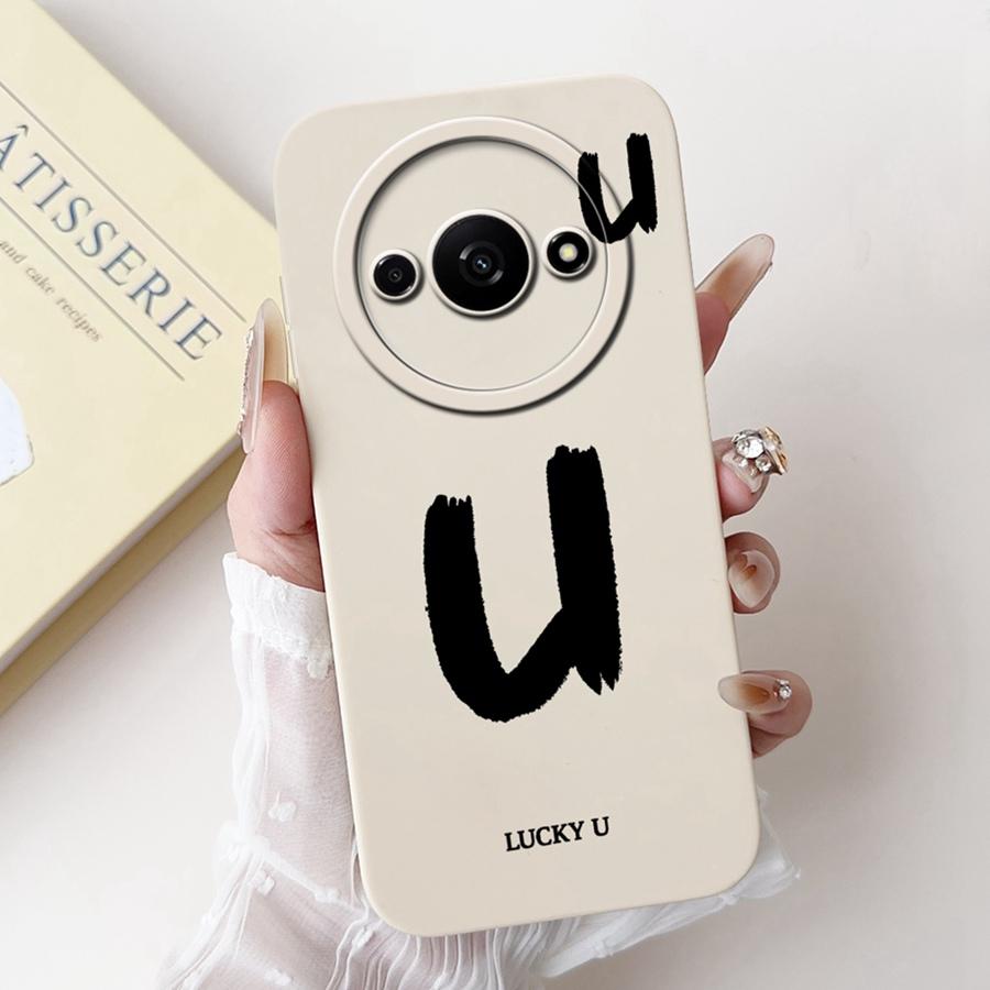 For Xiaomi Redmi A3 Back Cover Popular Letter Protector Soft Silicone Phone Cases For RedmiA3 A 3 4G Xiaomi Poco C61 Funda