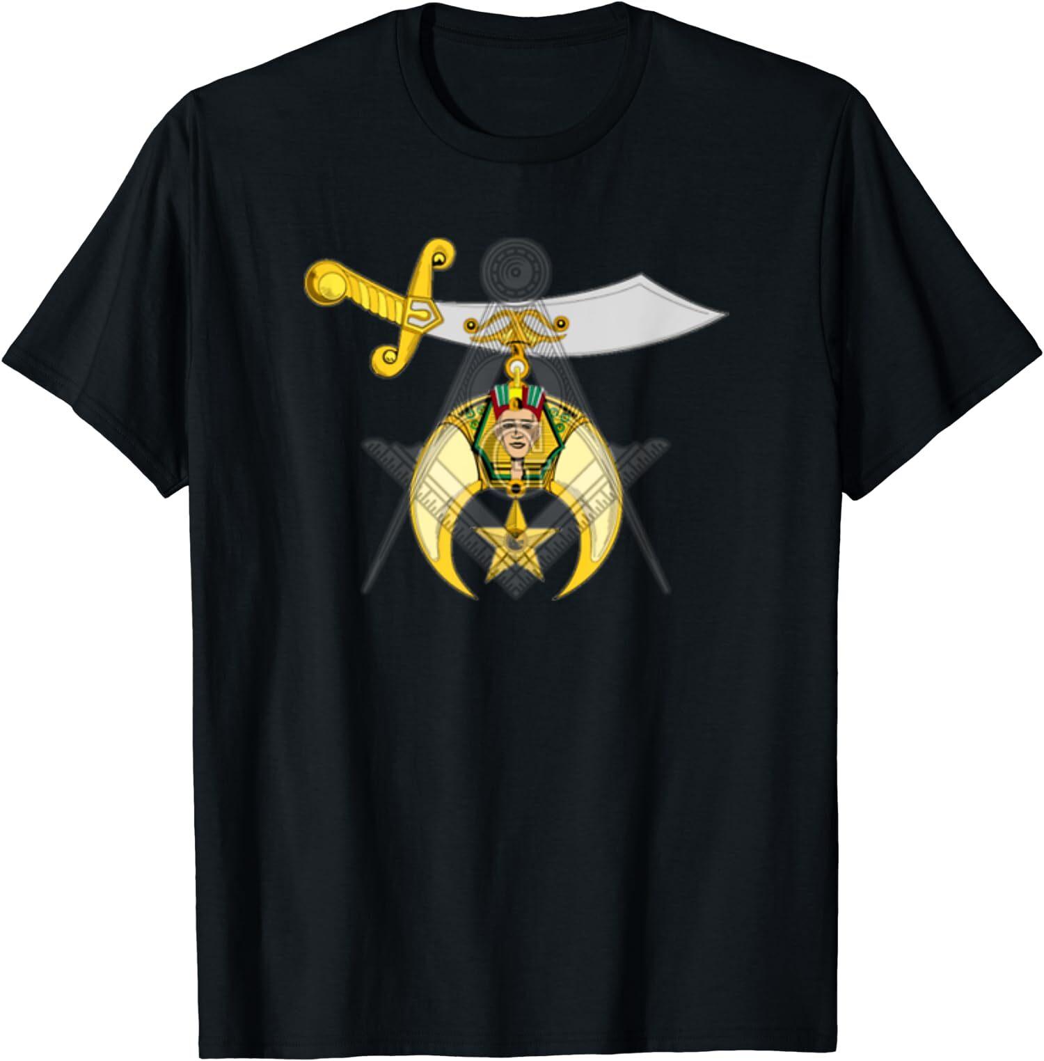 NEW LIMITED Mason Square and Compass Masonic Shriner Overlay Lodge T-Shirt XXXXL