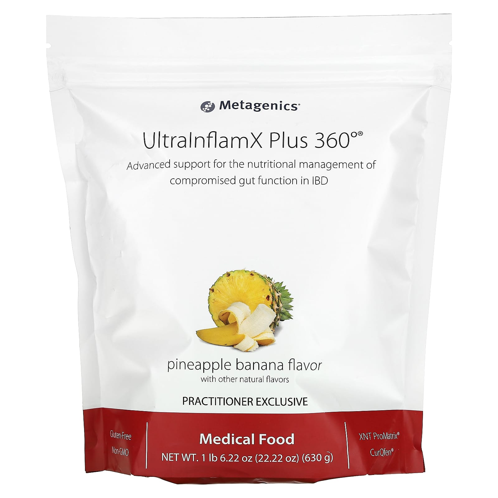 

Ultrainflamx Plus 360°, Medical Food, Pineapple Banana Flavor, 630G(22.22Oz)