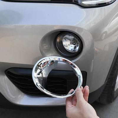 2pcs Car Styling Front Fog Light Frame Lamp Ring Cover ABS Carbon Fiber Trim For BMW X1 F48 2016-2019 Car Exterior Accessories