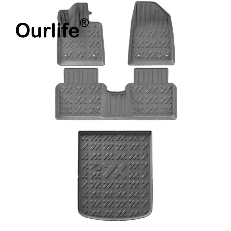 Car Trunk Mat For IM MOTORS L6 MG IM5 2026 2027 TPE Floor Mats All Weather Anti-Slip Rear Trunk Pad Cargo Liner Anti Dirty Pads