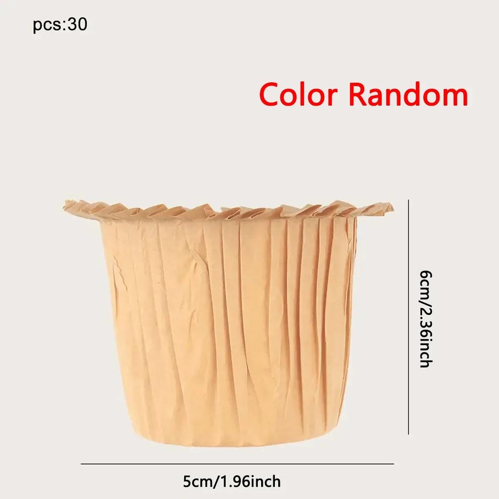 30pcs-cupcake cup heat resistant Paper Cup Cup oil-proof Muffin Cup Top Hat Cup baking mold household chiffon paper cup