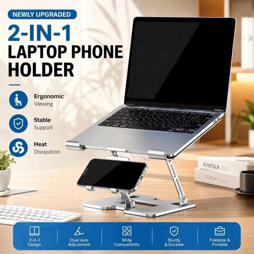 Carbon Steel Laptop Cooling Stand Ergonomic Notebook Rack Laptop Stand Phone Holder  Streaming