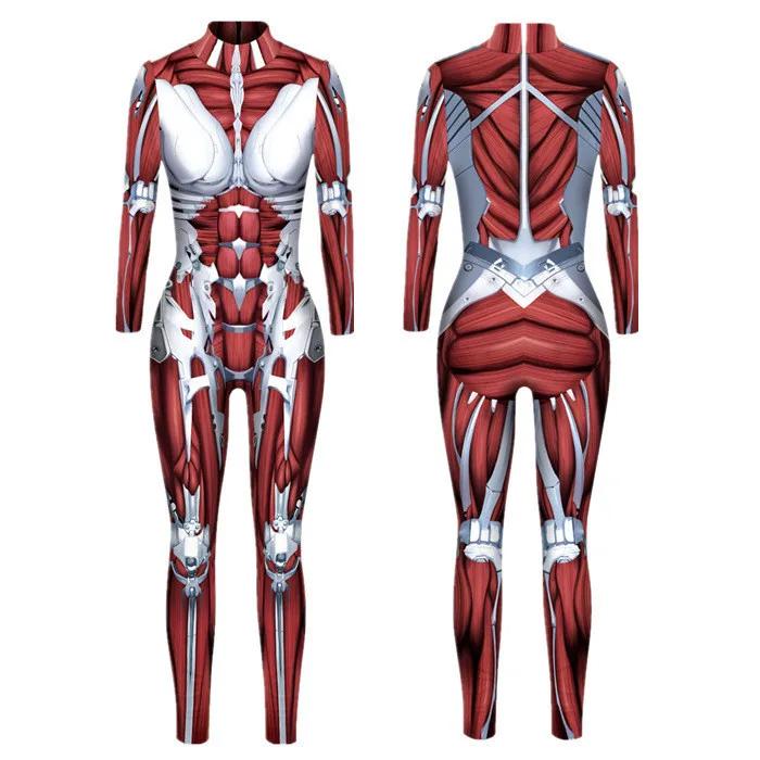 3D Digital Printing Stage Performance Costumes Adults Halloween Events Carnival Theme Party Cosplay Outfit Pretend Game Jumpsuit