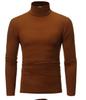 Autumn 2022 Men's Plus Size High Collar Solid Color Long-Sleeved T-Shirt