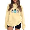 Women's Comfortable Casual Sweatshirt with Long Sleeve, Round Neck, Loose Fit, Small Halloween Print and Color Options