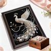 Kit Artistico Fai da Te con Perle e Gemme Pavone per Decorazione Murale Domestica - Regalo Perfetto per Adulti e Principianti Senza Cornice Kit Pittura con Perle