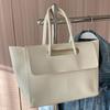 Retro PU Leather Tote Bags For Women Large Capacity Designer Luxury 2026 New Trendy Shopping Bag Korean Version Handbag Women's Bag