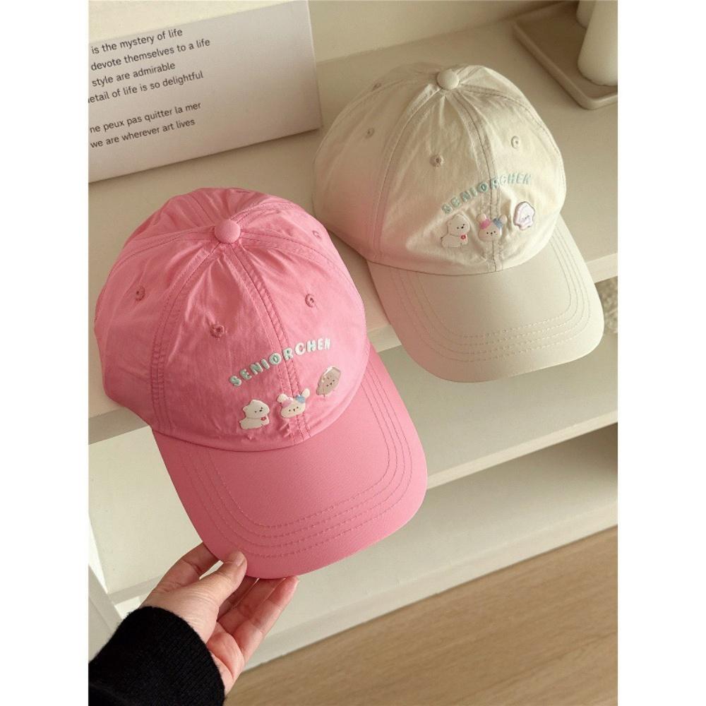 Embroidered Baseball Cap Lightweight Sun Hat Cute Animal Design Breathable Outdoor Headwear For Casual Outfits Travel Vacation