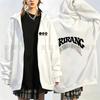 Fashion New Arirang World Tour Printed Cardigan Hoodie Zipper Sweater Loose Fan Support Casual Top