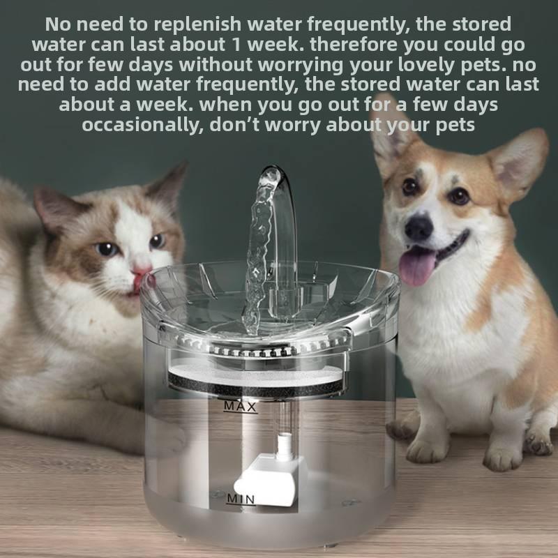 Pet Water Dispenser With Automatic Circulation Filtration For Cats And Dogs