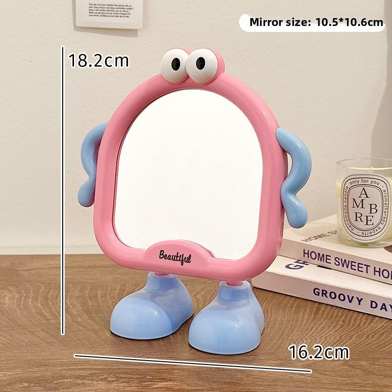 Mirror Makeup Table Style Desktop Small Mirror, Cute Home Bedroom, Portable Beauty Mirror for Student Dormitory