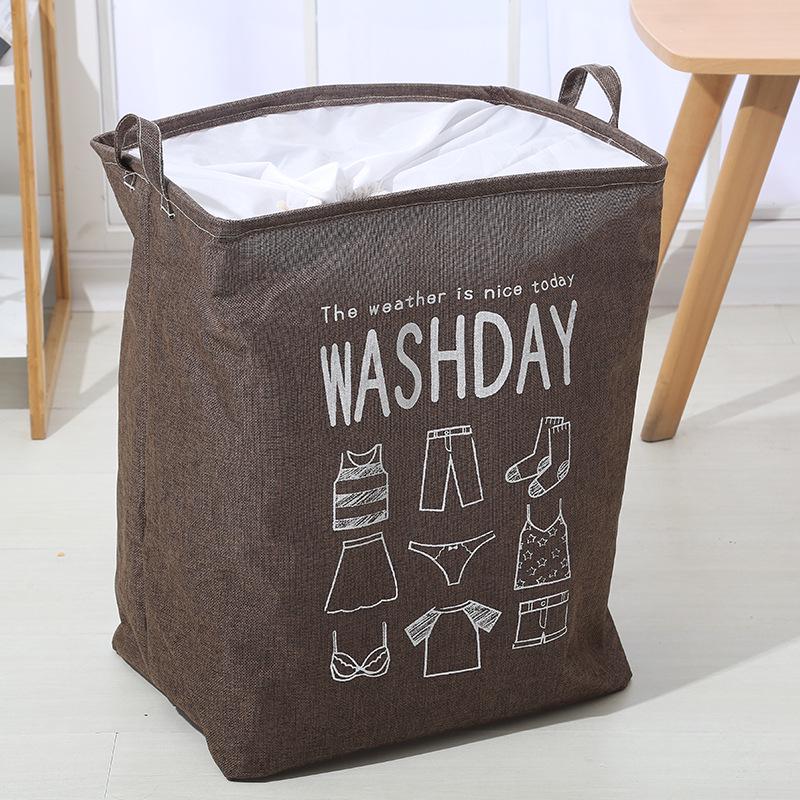 Foldable Jumbo Laundry Bag & Storage Basket with Drawstring for Clothes and Quilts