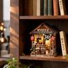 Pixie Curio DIY Dollhouse Kit Miniature House Book Nook Kit Japanese Style Hokaraka-tei Izakaya with LED Lights and Color Instructions BeginnerAdult