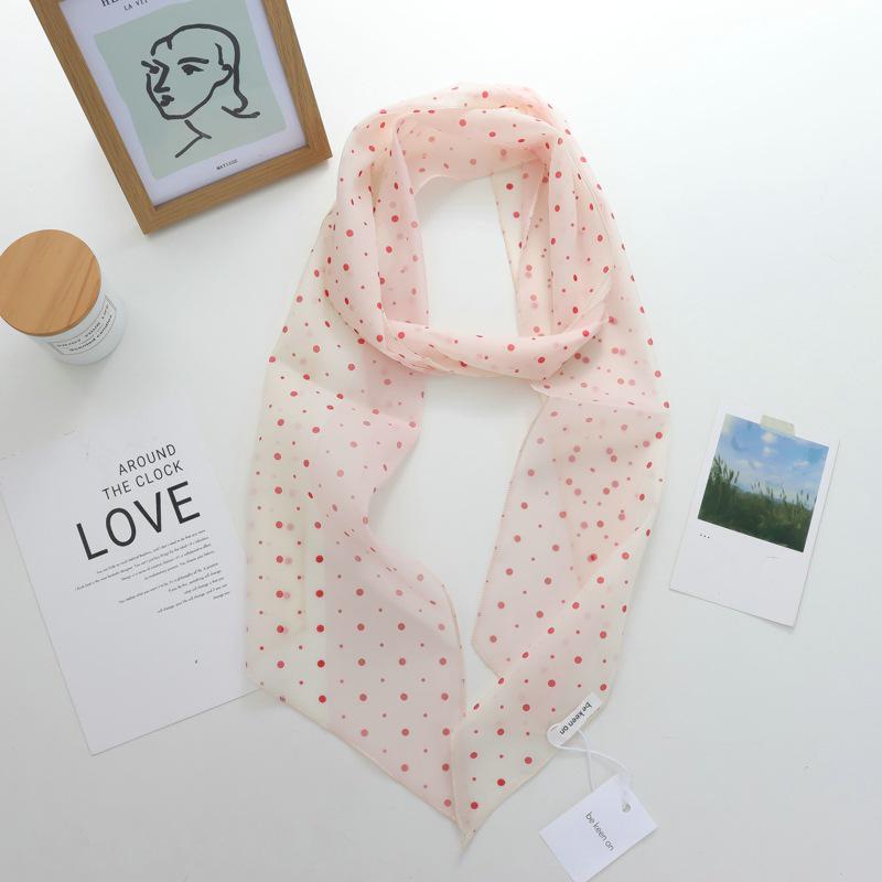 2025 Nische Persönlichkeit Colorblock Seidenschal: Vielseitiges und modisches dünnes Krawattenband-Accessoire für Damen