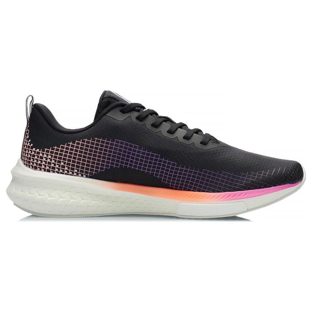 New LiNing Red Hare 5 Pro Cushioned Slip Resistant Low Top Running Shoes Men's Black Purple ARMT045-1