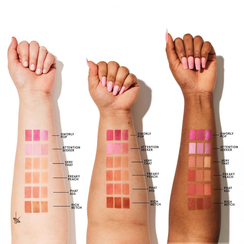 One Size By Patrick Starrr Cheek Clapper 3d Blush Trio Palette Freaky Peach Bright Peach Coral Trio