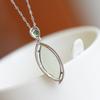 Hotan Jade S925 Silver White Jade Pendant Necklace