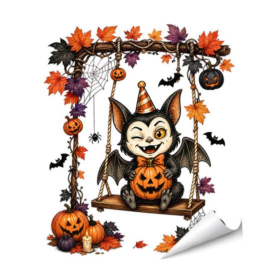 Indoor Outdoor Decorative Clings Halloween Window Clings, PVC Waterproof Static Decals, Removable Festive Wall Stickers