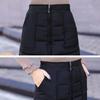 Down Cotton Skirt Women Autumn Winter New High Waist Medium Length Thickened Cotton Short Skirt