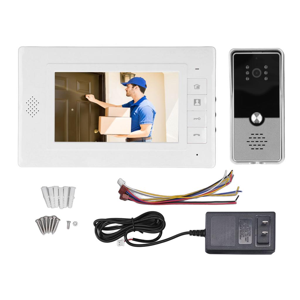 7in Video Doorphone System Color HD Smart Wired Video Intercom System for Villa Building AC100?240V