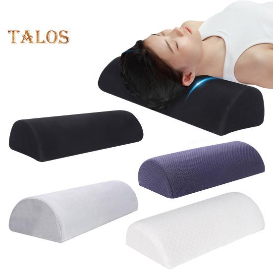 Almohada de media luna para piernas, espalda y rodillas, almohada de espuma viscoelástica debajo de las rodillas con funda lavable a máquina para mayor comodidad en los tobillos y los pies.