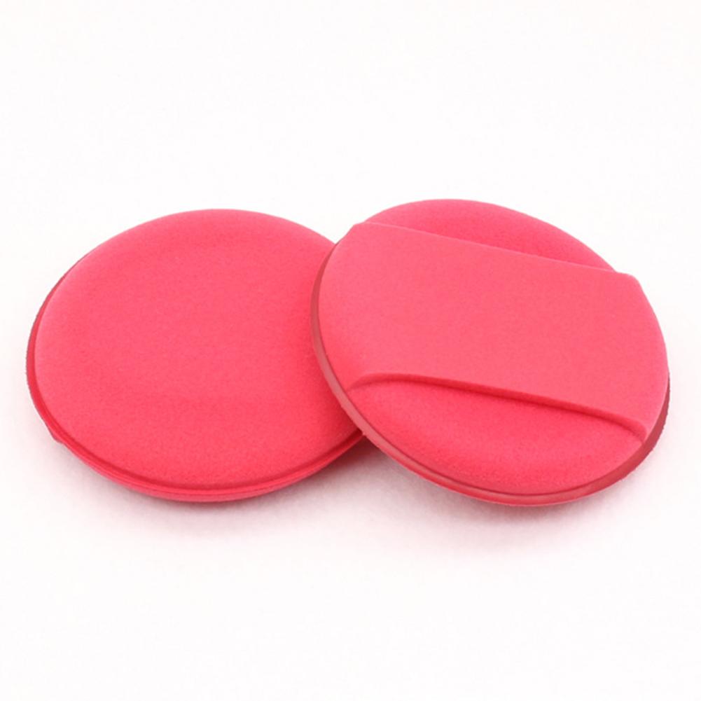 2Pcs Car Round Waxing Polish Sponges Car Applicator Wax Waxing Foam Cleaning Car Wash Car Detailing Tools