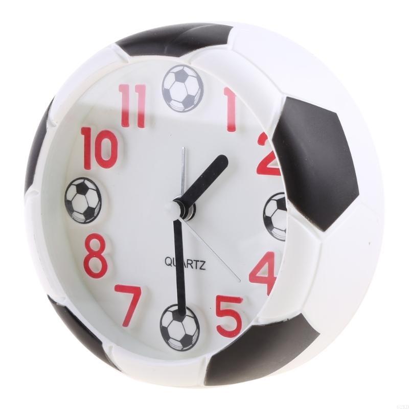 62KD Desktop Soccer Ball Alarm Clock Decorative Football Ball Shaped Alarm Clock For Bedsides Bedroom Birthday Fans Gift