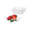 50Pcs Square Mini Square Dessert Tray Plastic Transparent Seasoning Plate  Dessert Display