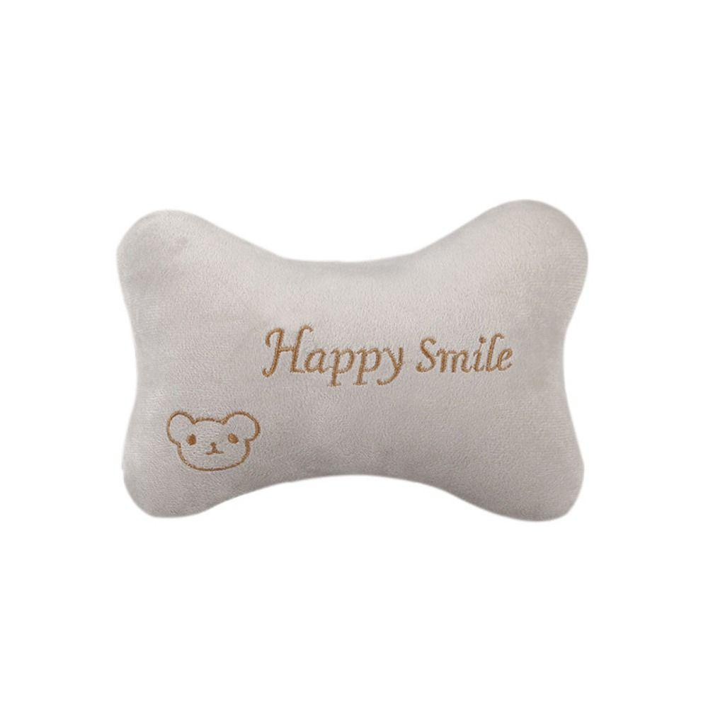

Comfortable Double Neck Pillow Little Bear Pattern Backing Block Cute Cartoon Roll Neck Pillow серый